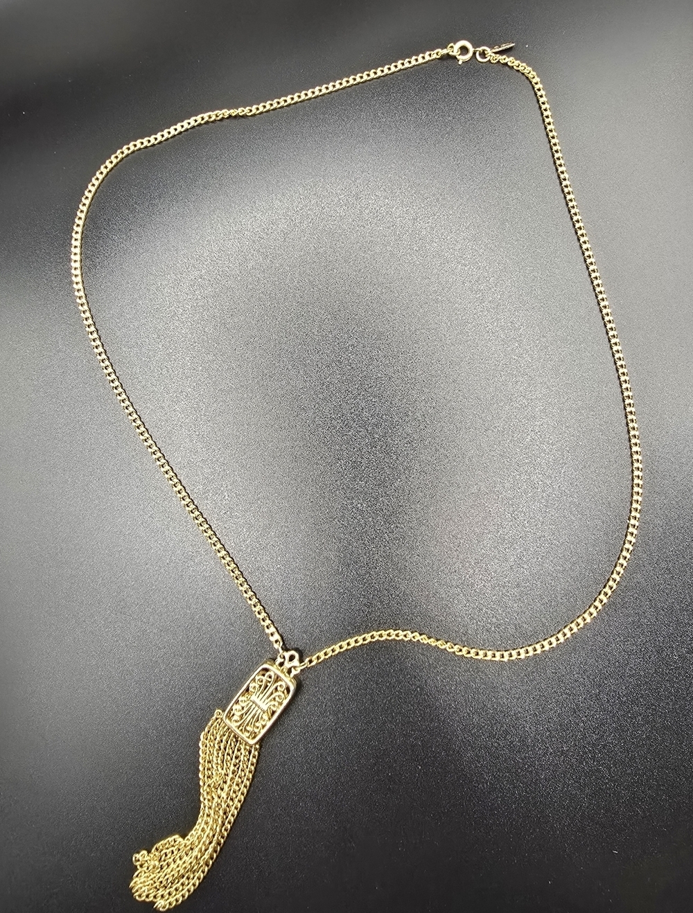 Monet Gold Chain Necklace with Tassel